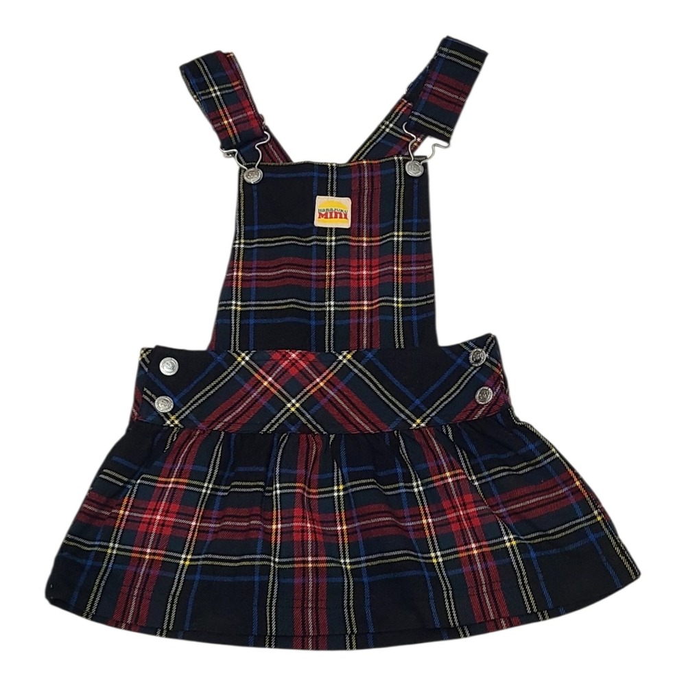 Harajuku Mini x Target Girls Skirt Overall Plaid Size 4T Preppy Holiday Academia